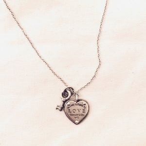 Tiffany & Co. Love Heart Tag Key Pendant Necklace